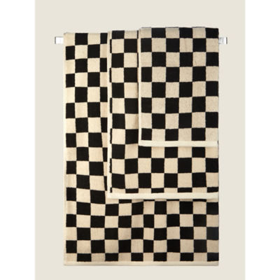 George Home checkerboard bath sheet 100cm x 150cm, UK version