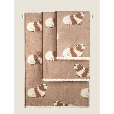 George Home brown guinea pig bath sheet - British product