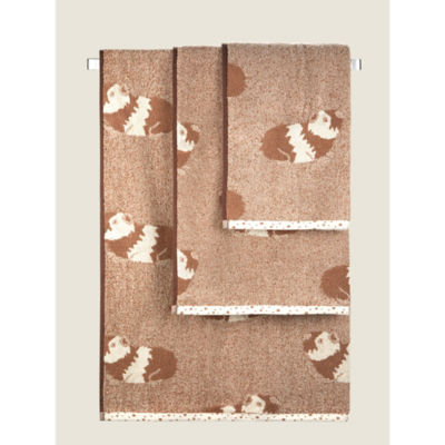 George Home brown guinea pig bath towel, imported from the UK