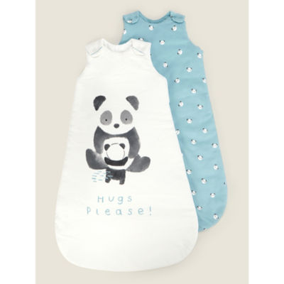 George Home Panda Sleep Bag 2.5 Tog (18-36M) Set of 2