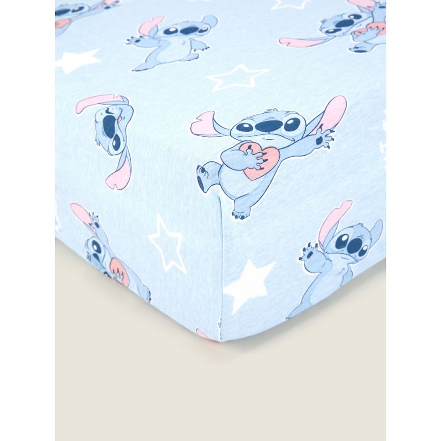 George Home Disney Stitch Cot Bed Fitted Sheet GOODS ASDA   