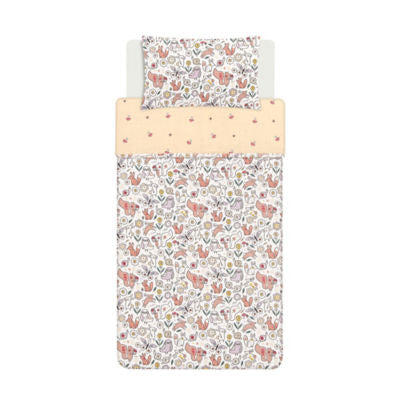 George Home Woodland cotton reversible duvet set for cot, imported from the UK