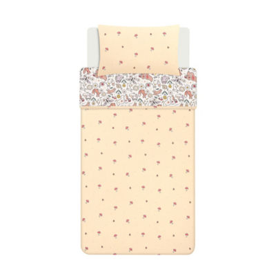 George Home Woodland cotton reversible duvet set for cot, imported from the UK