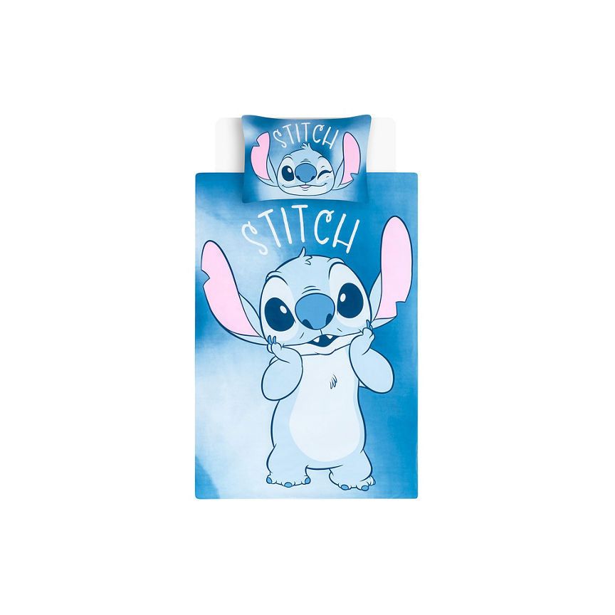 George Home Disney Stitch Blue Reversible Duvet Set - Single GOODS ASDA   