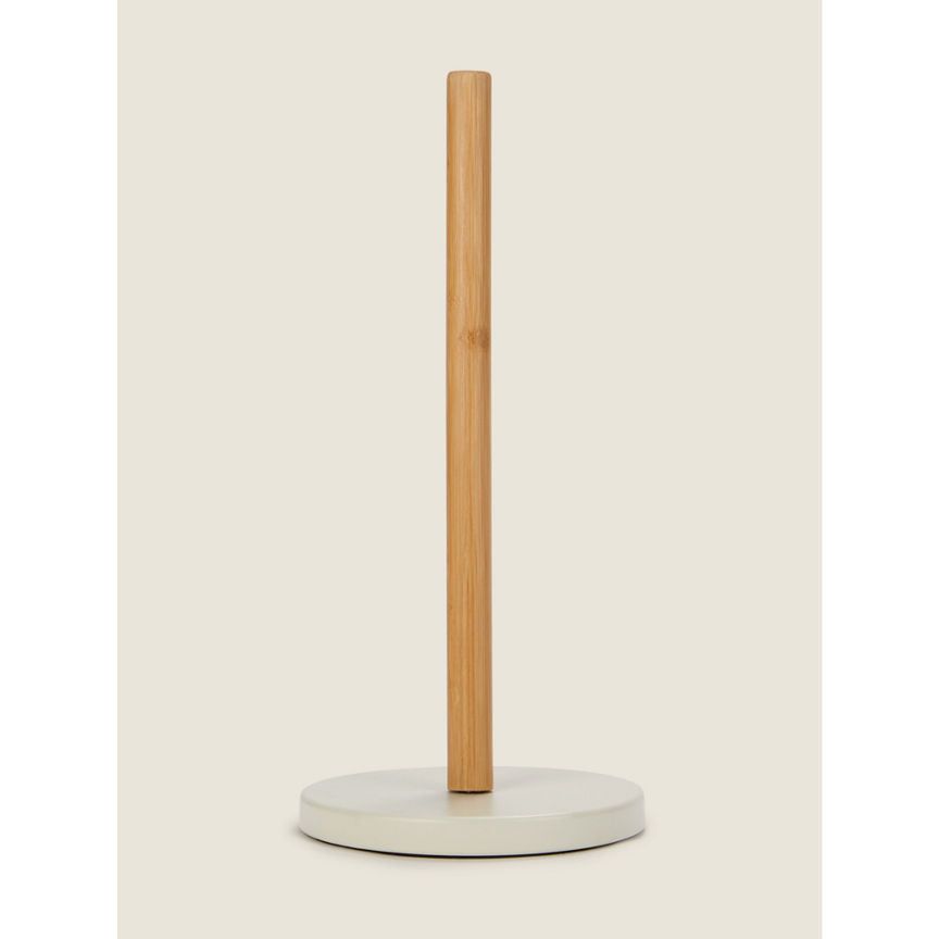 George Home Cream Bamboo Toilet Roll Stand GOODS ASDA   