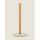 George Home Cream Bamboo Toilet Roll Stand