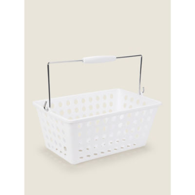 George Home white plastic storage basket, British brand