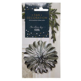 George Home silver fan Christmas decoration 10x17.5cm - British product