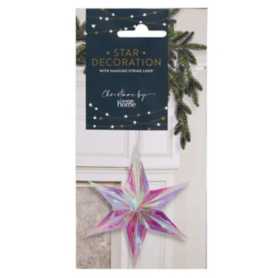 George Home iridescent star decorations 3 pack, UK version