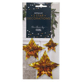 George Home gold star decorations 3 pack - British product