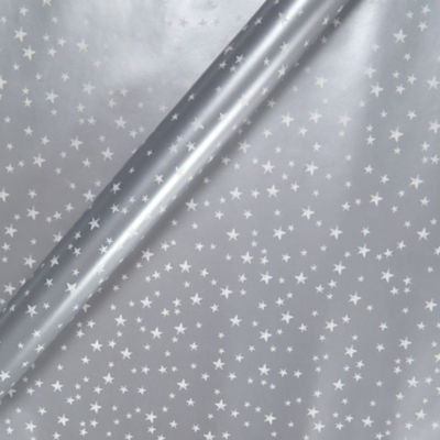 George Home silver star wrapping paper 8m roll, UK version