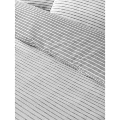 ASDA George Home Grey Striped Soft Touch Reversible Duvet Set Single- Buy online at McGrocer