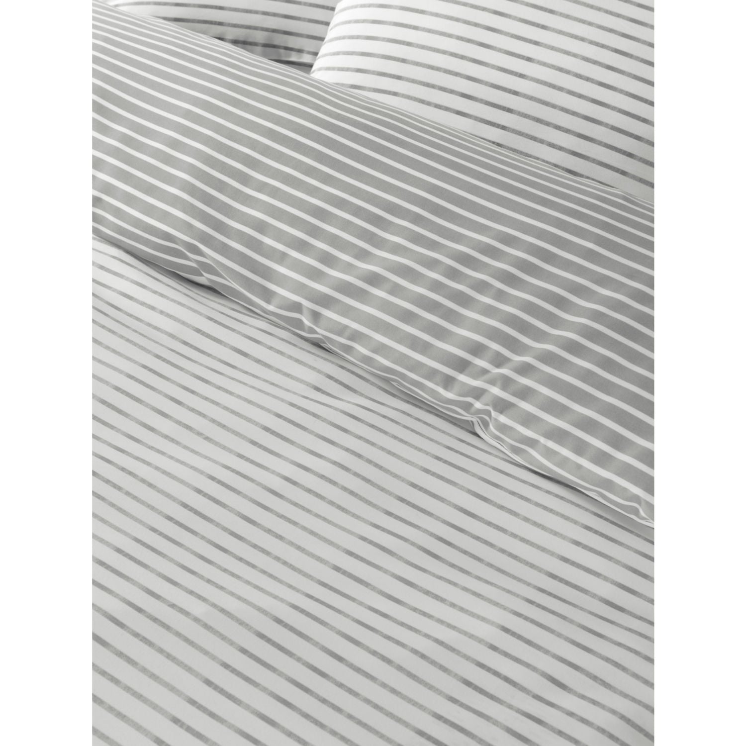 George Home grey striped reversible duvet set single, UK version