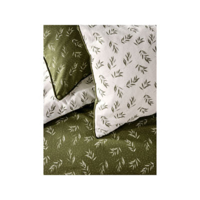 Stacey Solomon green olive leaf reversible duvet set single, imported from the UK
