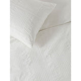 George Home white checked waffle duvet set double, imported from the UK