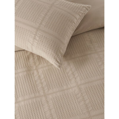 George Home Checked Waffle Duvet Set King, UK version