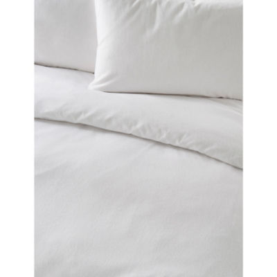 George Home white brushed cotton duvet cover set super king, UK version