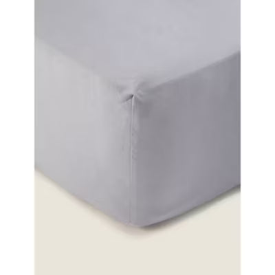 George Home grey plain fitted sheet king, UK version