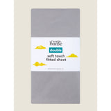 George Home grey plain fitted sheet double, UK version