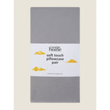 George Home Grey Polyester Pillowcase Pair Set, UK version