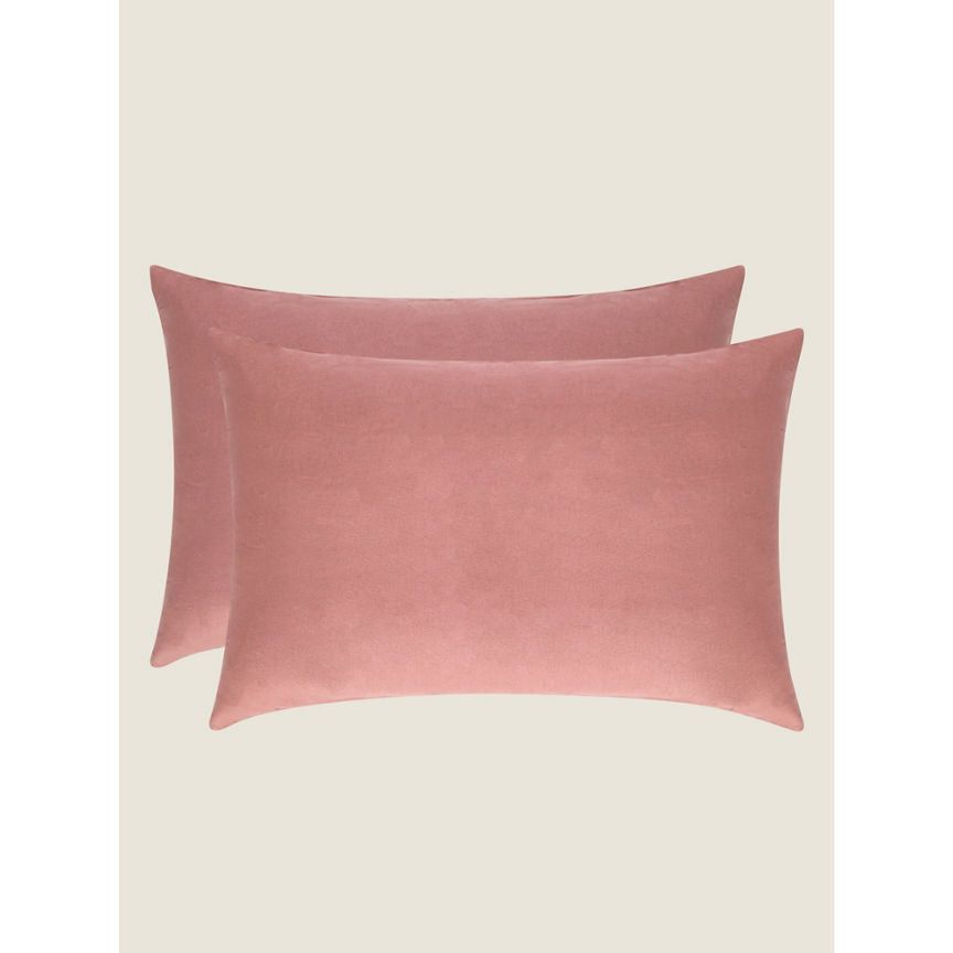 George Home Pink Brushed Cotton Plain Pillowcase Pair GOODS ASDA   