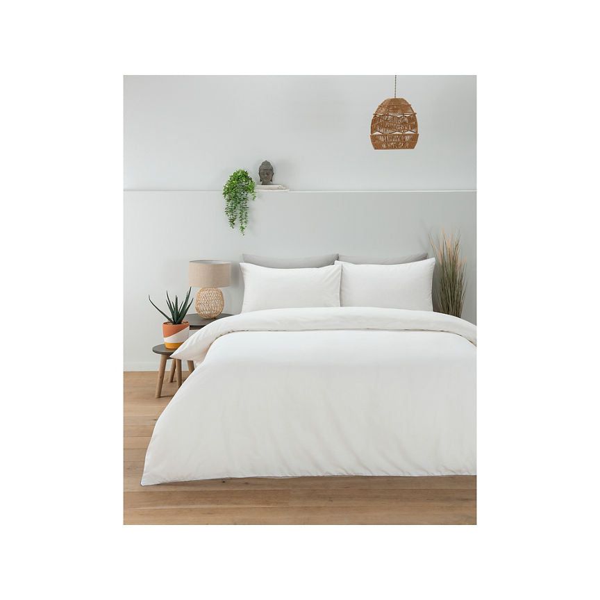 George Home Just Wellness White Cool Touch TENCEL™ Duvet Set - Super King GOODS ASDA   