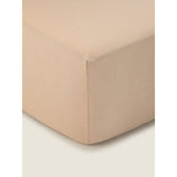 George Home natural plain fitted sheet single, UK version