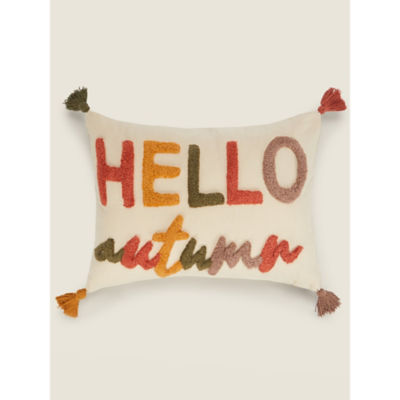 Hello Autumn cotton cushion 35x45cm - British product