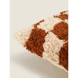 George Home tufted checkerboard cushion 45x45cm (British brand)