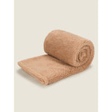 George Home Natural Teddy Throw GOODS ASDA   