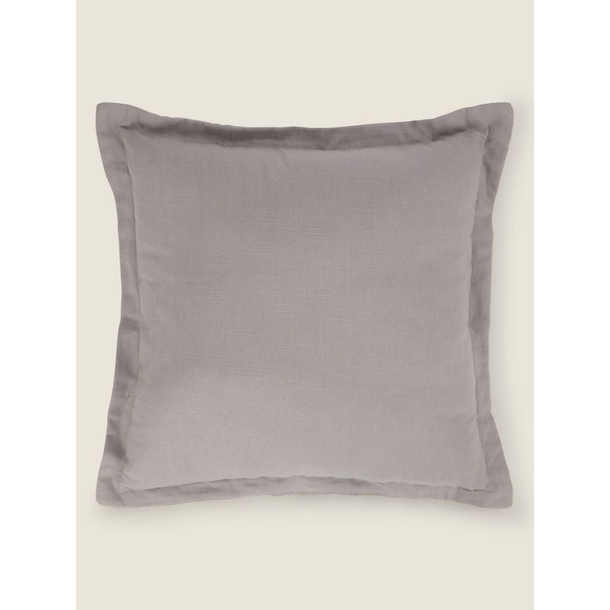 George Home Grey Solid Dyed Cushion GOODS ASDA   