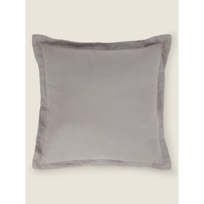 George Home Grey Solid Dyed Cushion 45 x 45 cm, UK version