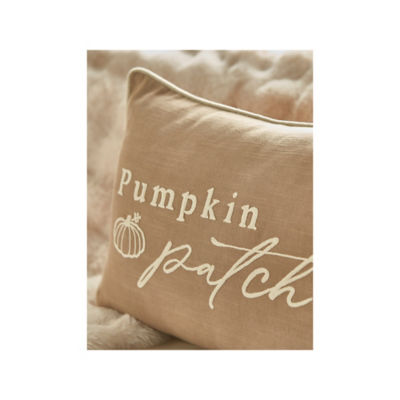 Stacey Solomon natural embroidered pumpkin cushion 35x45cm, UK version
