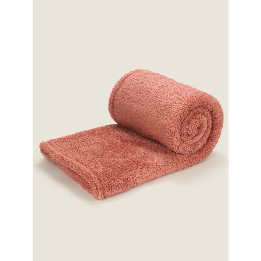 George Home Pink Teddy Throw GOODS ASDA   