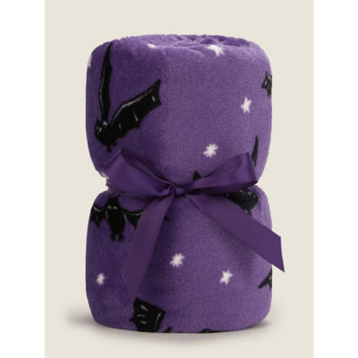 Purple bat super soft throw 150x120cm - British product
