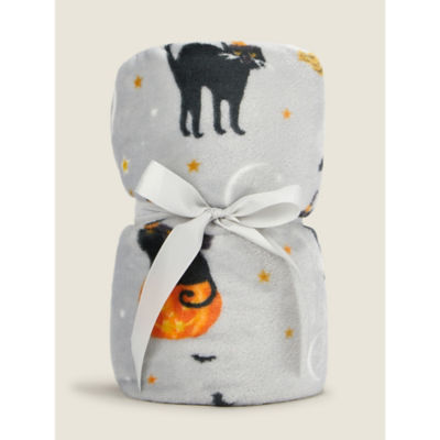 George Home grey cat super soft throw 150x120 cm - British product