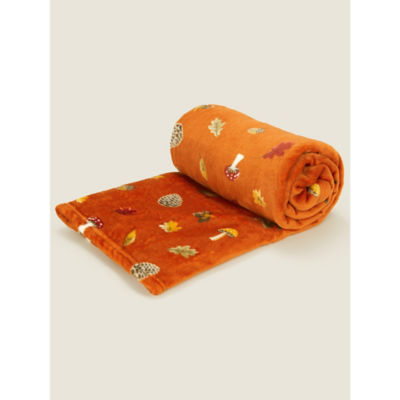 Throw orange autumn super soft 150x120 cm, imported from the UK