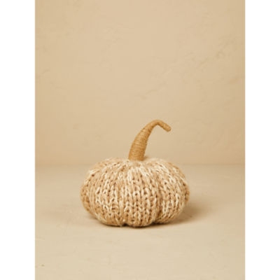 Stacey Solomon knitted pumpkin cushion 12x22 cm (British brand)