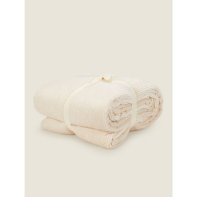 George Home Natural Corduroy Throw 150 x 200cm, UK version