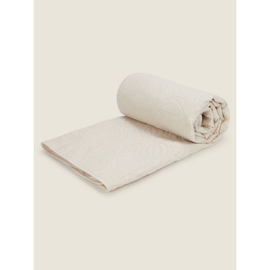 George Home Natural Microfibre Pinsonic Throw GOODS ASDA   