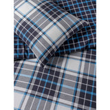 George Home blue Christmas checked brushed cotton duvet set double (British brand)