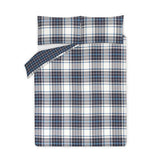 George Home blue brushed cotton duvet set king size - British product