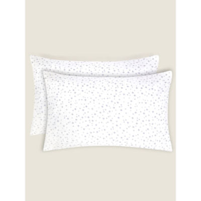 George Home grey star brushed cotton pillowcase pair, imported from the UK