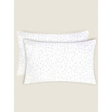 George Home grey star brushed cotton pillowcase pair, imported from the UK