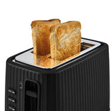 George Home black ribbed 2-slice toaster, UK version