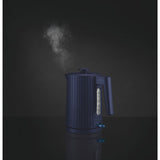 George Home Navy Ribbed Fast Boil Kettle 1.7L