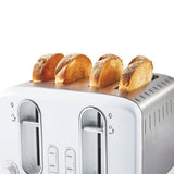 George Home White Stainless Steel 4-Slice Toaster