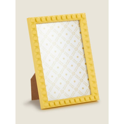 George Home yellow injection beaded photo frame 6x4 inch, UK version