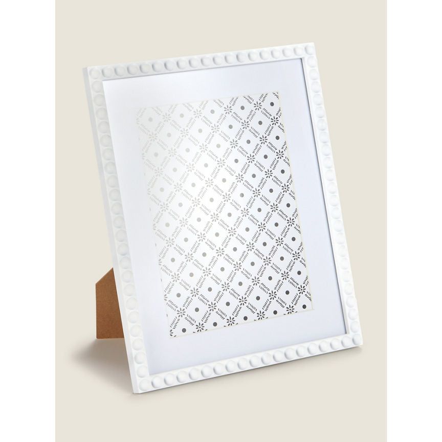 George Home White Injection Beaded Frame GOODS ASDA   