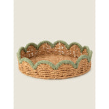 George Home Green Round Scalloped Tray